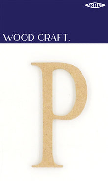 White Smoke Wooden Alphabet Letter  P Woodcraft