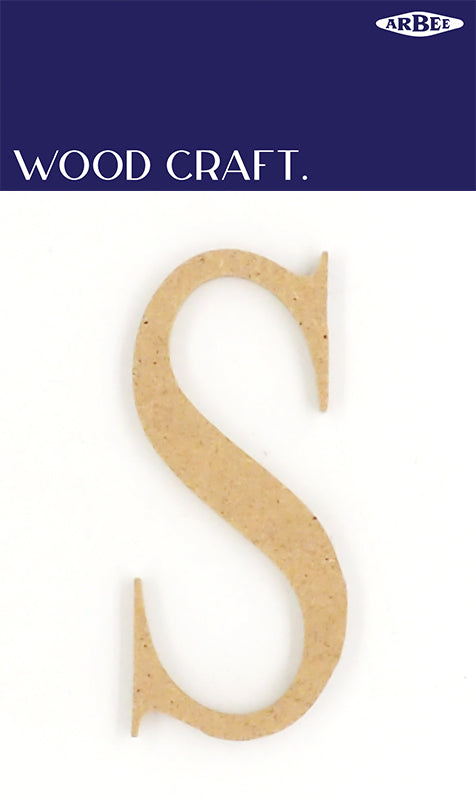 White Smoke Wooden Alphabet Letter  S Woodcraft