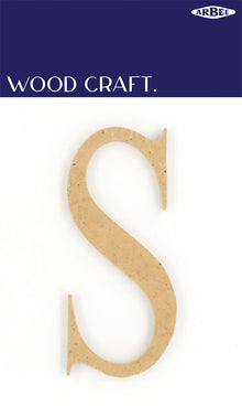 White Smoke Wooden Alphabet Letter  S Woodcraft