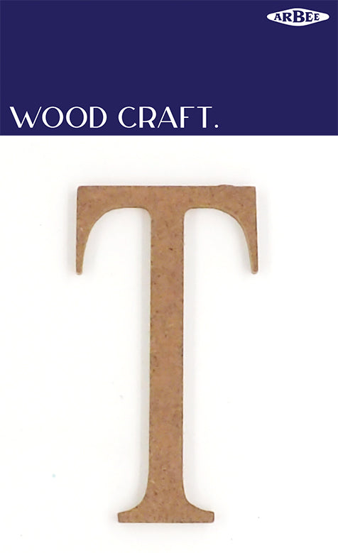 White Smoke Wooden Alphabet Letter  T Woodcraft