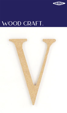 White Smoke Wooden Alphabet Letter  V Woodcraft