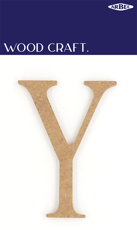 White Smoke Wooden Alphabet Letter  Y Woodcraft