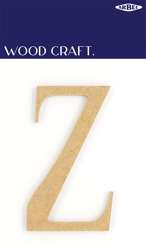 White Smoke Wooden Alphabet Letter  Z Woodcraft