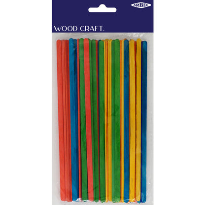 Midnight Blue Wooden Spill Sticks 100Pc  Multi Kids Craft Basics