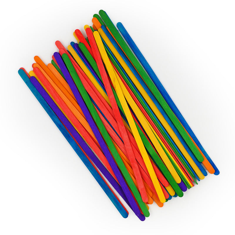 White Smoke Wooden Spill Sticks 100Pc  Multi Kids Craft Basics