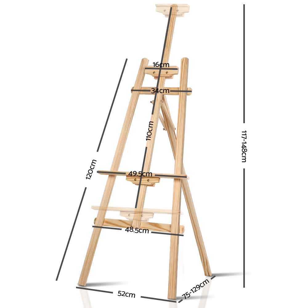 White Smoke Artiss Painting Easel Pine Wood 147cm Occasions > Wedding Accessories > Other Wedding Decorations