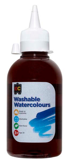 White Smoke EC Washable Watercolours 250mL Brown Kids Paints