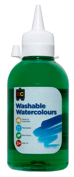 White Smoke EC Washable Watercolours 250mL Green Kids Paints