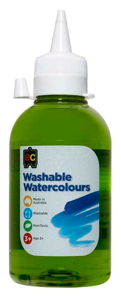 White Smoke EC Washable Watercolours 250mL Lime Kids Paints