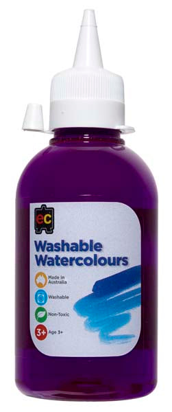 White Smoke EC Washable Watercolours 250mL Purple Kids Paints