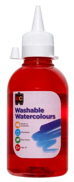 White Smoke EC Washable Watercolours 250mL Red Kids Paints