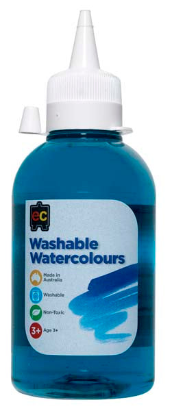 White Smoke EC Washable Watercolours 250mL Turquoise Kids Paints