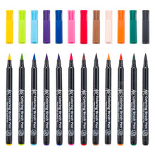 White Smoke Koi Brush Pen, Set of 12, Assorted Colours Pens and Markers