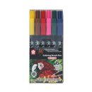Dark Slate Gray Koi Brush Pen, Set of 6, Basic Colours Pens and Markers