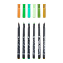 White Smoke Koi Brush Pen, Set of 6, Nature Colours Pens and Markers