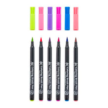 White Smoke Koi Brush Pen, Set of 6, Flowers Pens and Markers