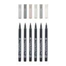 White Smoke Koi Brush Pen, Set of 6, Grey Pens and Markers