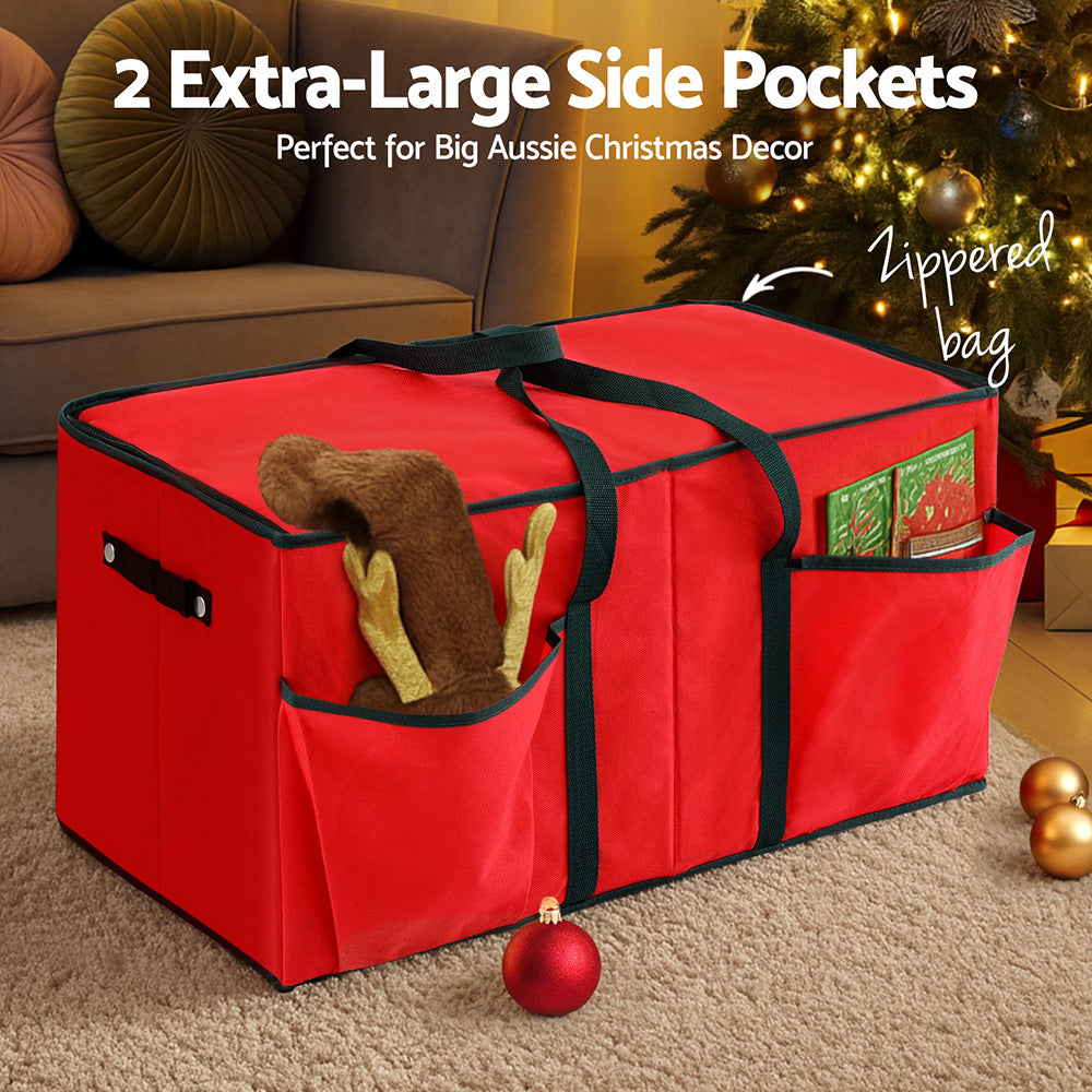 Rosy Brown Jingle Jollys Christmas Baubles Storage Box 128 Slots Decor Ornaments Container Occasions > Christmas > Christmas Decorations