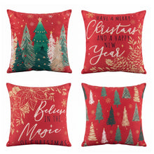 White Smoke Jingle Jollys Christmas Cushion Covers Set of 4 Pillow Covers 45x45cm with 4 Cute Patterns Red Home & Garden > Decor > Cushions & Throws