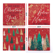 Brown Jingle Jollys Christmas Cushion Covers Set of 4 Pillow Covers 45x45cm with 4 Cute Patterns Red Home & Garden > Decor > Cushions & Throws