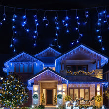 Black Jingle Jollys 32M Christmas Lights Solar Icicle String Lights 960 LED Blue Occasions > Christmas > Outdoor Decorations & Lights