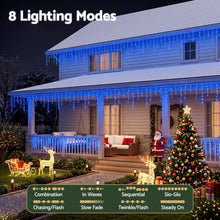 Black Jingle Jollys 32M Christmas Lights Solar Icicle String Lights 960 LED Blue Occasions > Christmas > Outdoor Decorations & Lights
