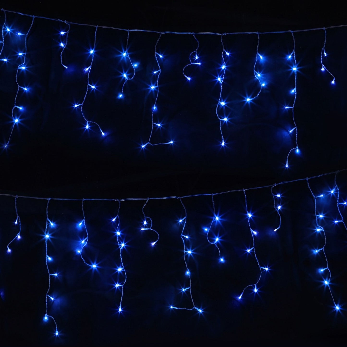 Black Jingle Jollys 32M Christmas Lights Solar Icicle String Lights 960 LED Blue Occasions > Christmas > Outdoor Decorations & Lights