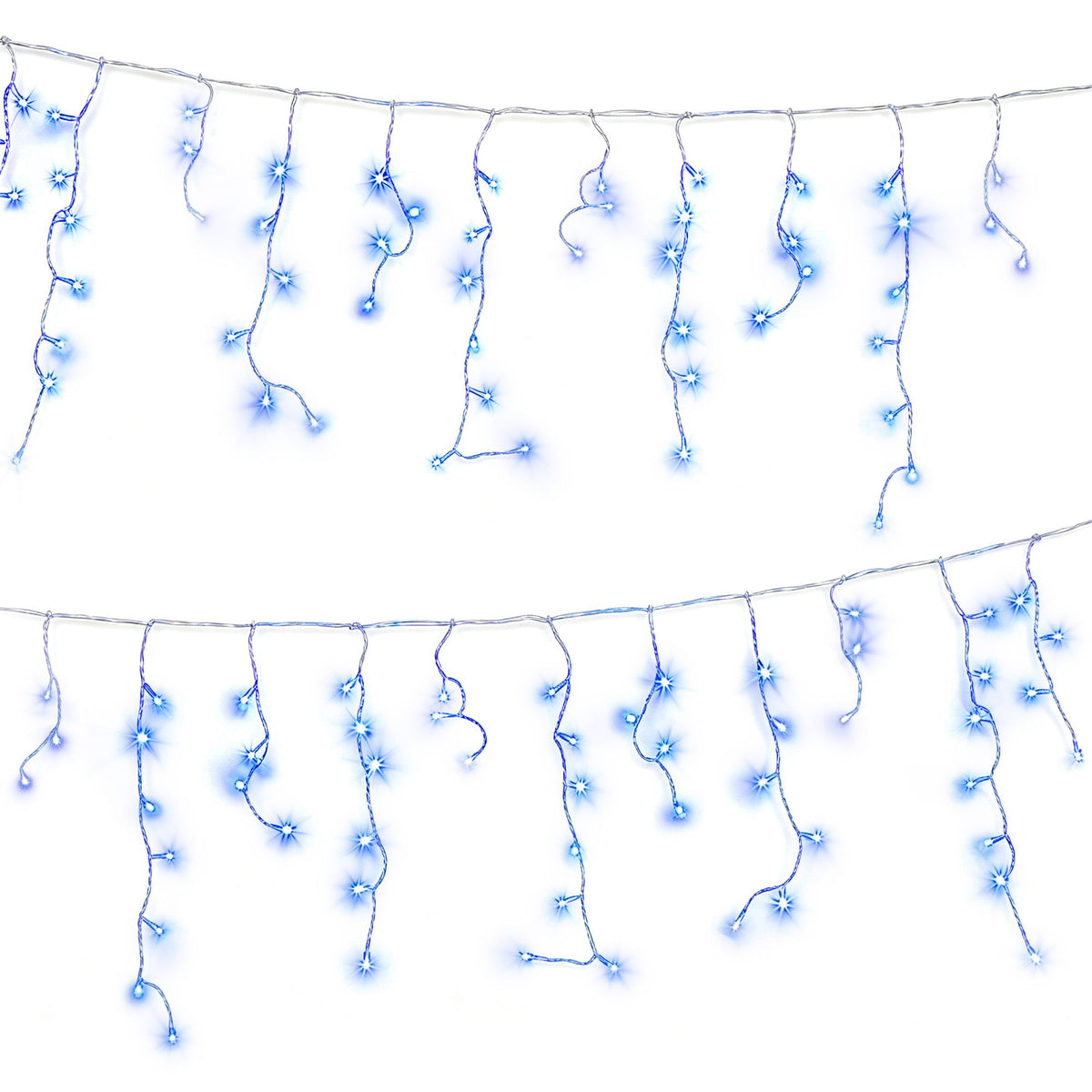 White Smoke Jingle Jollys 32M Christmas Lights Solar Icicle String Lights 960 LED Blue Occasions > Christmas > Outdoor Decorations & Lights