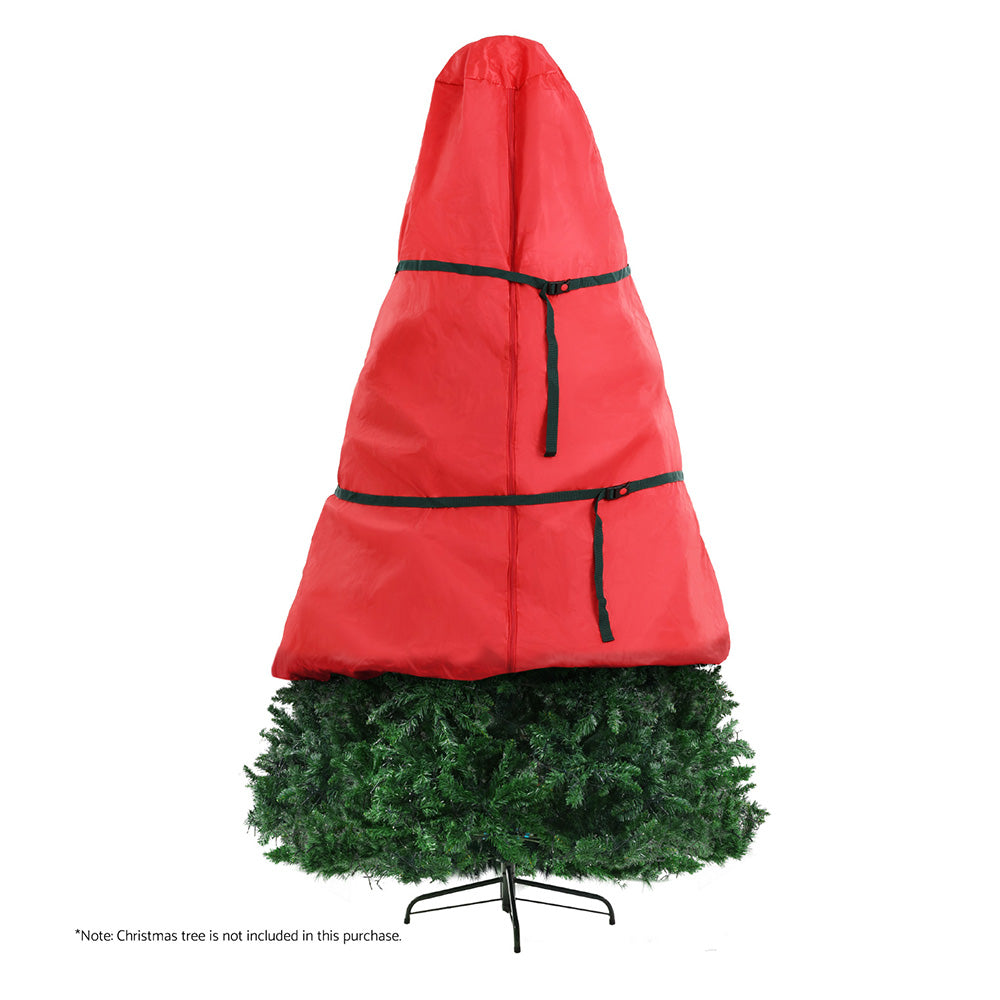 White Smoke Jingle Jollys Christmas Tree Storage Bag Fits Up to 8ft Tree Xmas Bag Zipper Red Occasions > Christmas > Christmas Decorations