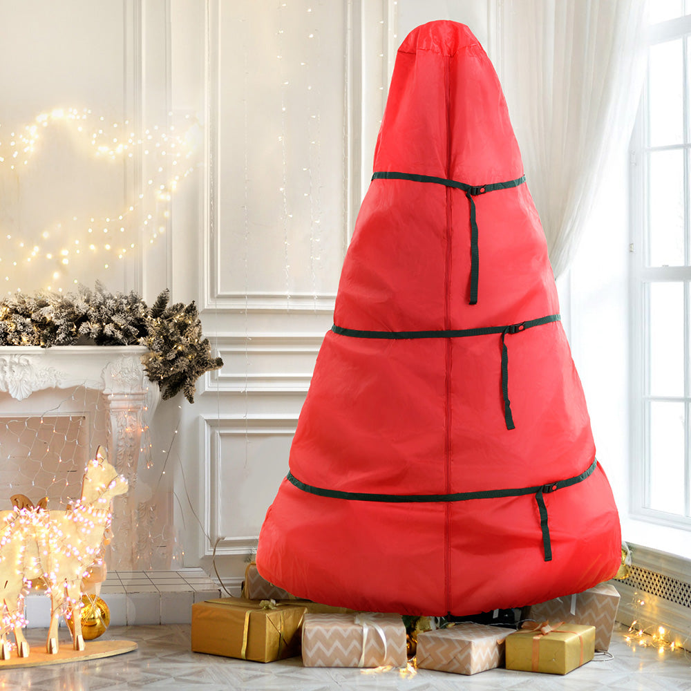 Light Gray Jingle Jollys Christmas Tree Storage Bag Fits Up to 8ft Tree Xmas Bag Zipper Red Occasions > Christmas > Christmas Decorations