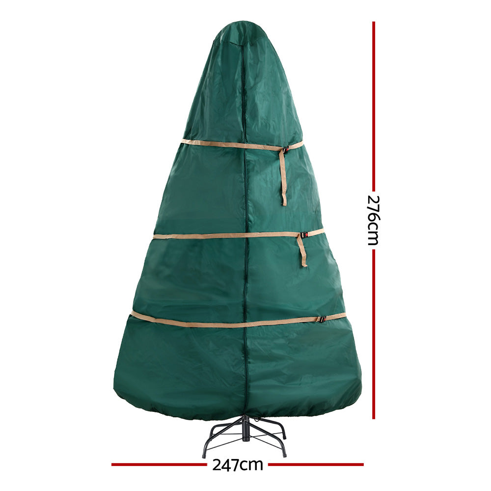White Smoke Jingle Jollys Christmas Tree Storage Bag Fits Up to 9ft Tree Xmas Bag Green Christmas