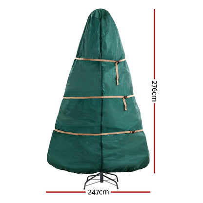 White Smoke Jingle Jollys Christmas Tree Storage Bag Fits Up to 9ft Tree Xmas Bag Green Christmas