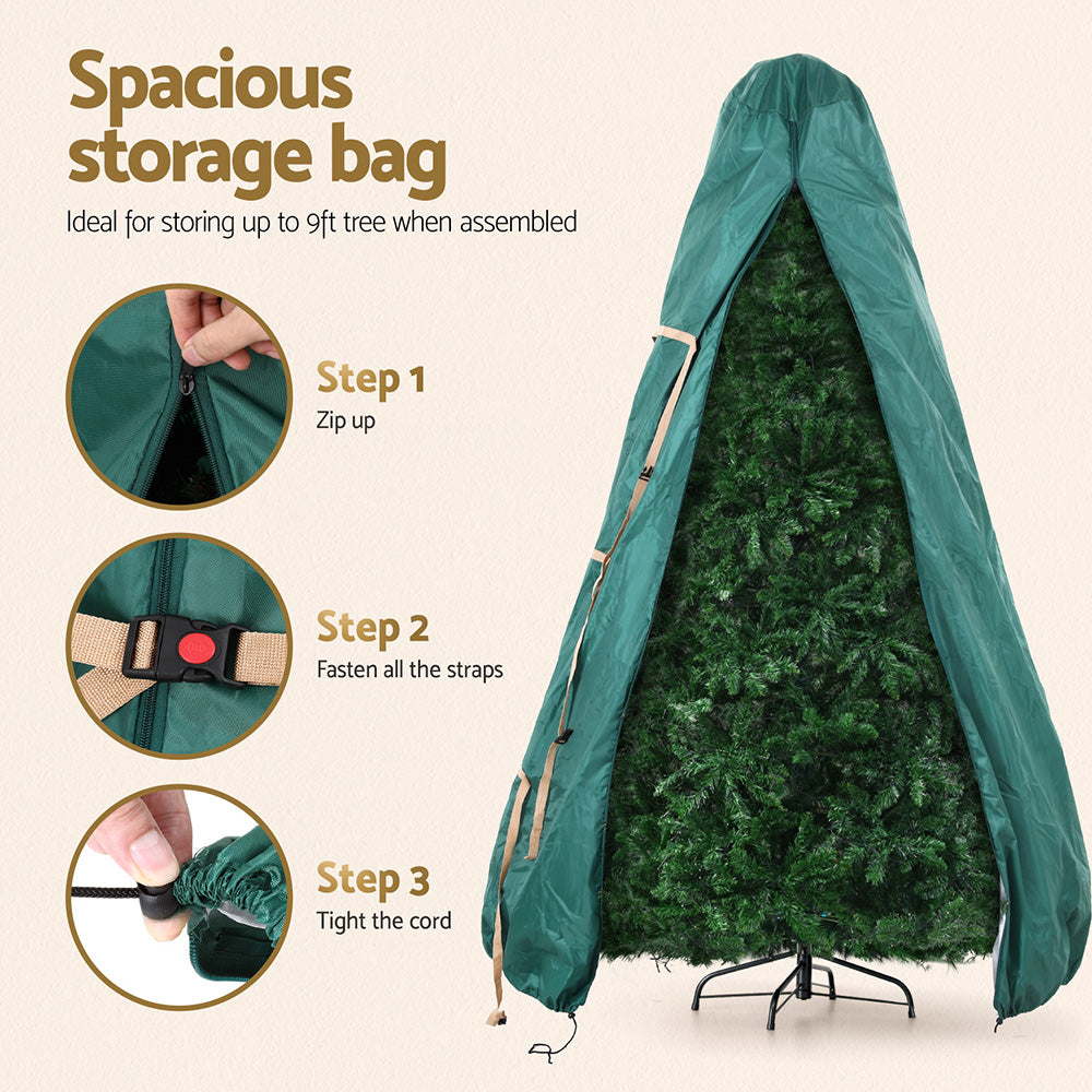Misty Rose Jingle Jollys Christmas Tree Storage Bag Fits Up to 9ft Tree Xmas Bag Green Christmas