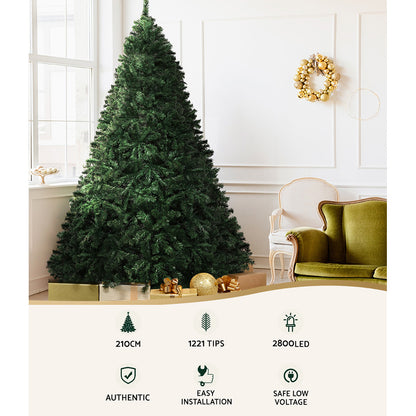 Lavender Jingle Jollys Christmas Tree 2.1m Xmas Tree Decor 2800 LED Lights 8 Modes Occasions > Christmas > Outdoor Decorations & Lights