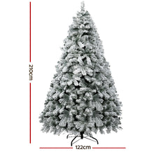 White Smoke Jingle Jollys Christmas Tree 2.1m Snow Flocked Xmas Tree Decorations 780 Tips Occasions > Christmas > Christmas Trees