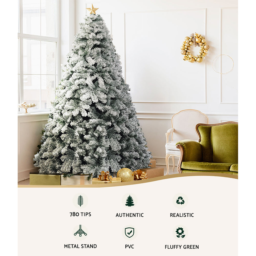 Lavender Jingle Jollys Christmas Tree 2.1m Snow Flocked Xmas Tree Decorations 780 Tips Occasions > Christmas > Christmas Trees