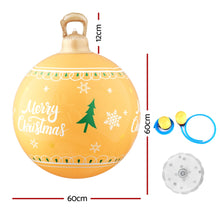 White Smoke Jingle Jollys Christmas Inflatable Ball 60cm Led Illuminated Xmas Decoration Christmas
