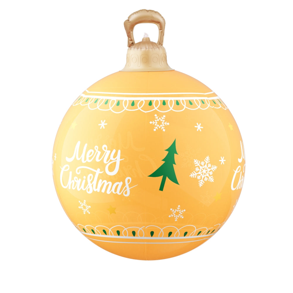 White Smoke Jingle Jollys Christmas Inflatable Ball 60cm Led Illuminated Xmas Decoration Christmas