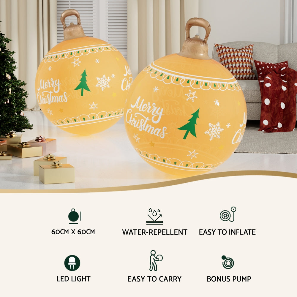 Seashell Jingle Jollys Christmas Inflatable Ball 60cm Led Illuminated Xmas Decoration Christmas