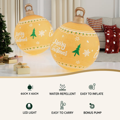 Seashell Jingle Jollys Christmas Inflatable Ball 60cm Led Illuminated Xmas Decoration Christmas