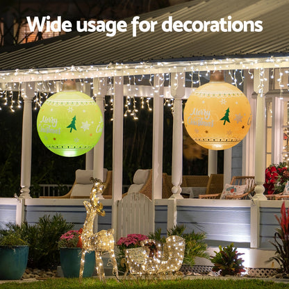 Black Jingle Jollys Christmas Inflatable Ball 60cm Led Illuminated Xmas Decoration Christmas