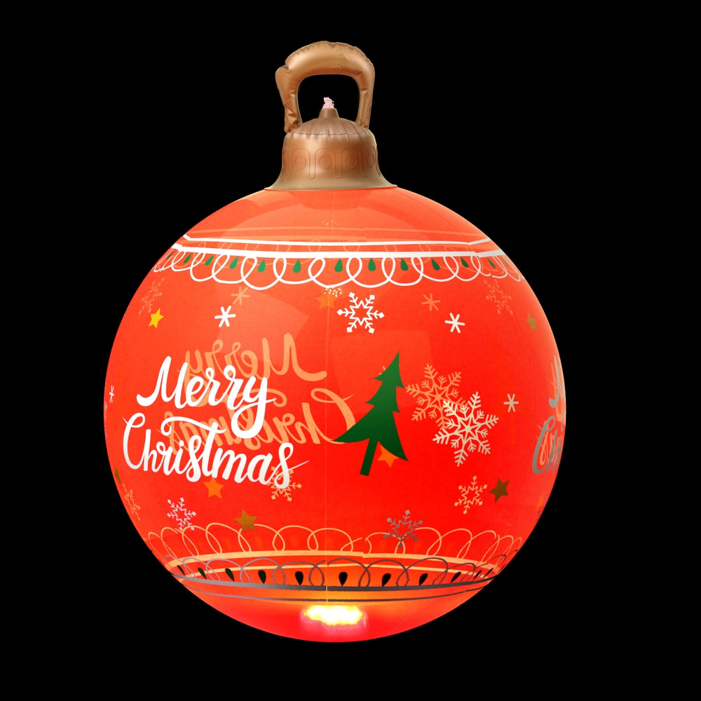 Black Jingle Jollys Christmas Inflatable Ball 60cm Led Illuminated Xmas Decoration Red Christmas