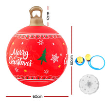 White Smoke Jingle Jollys Christmas Inflatable Ball 60cm Led Illuminated Xmas Decoration Red Christmas