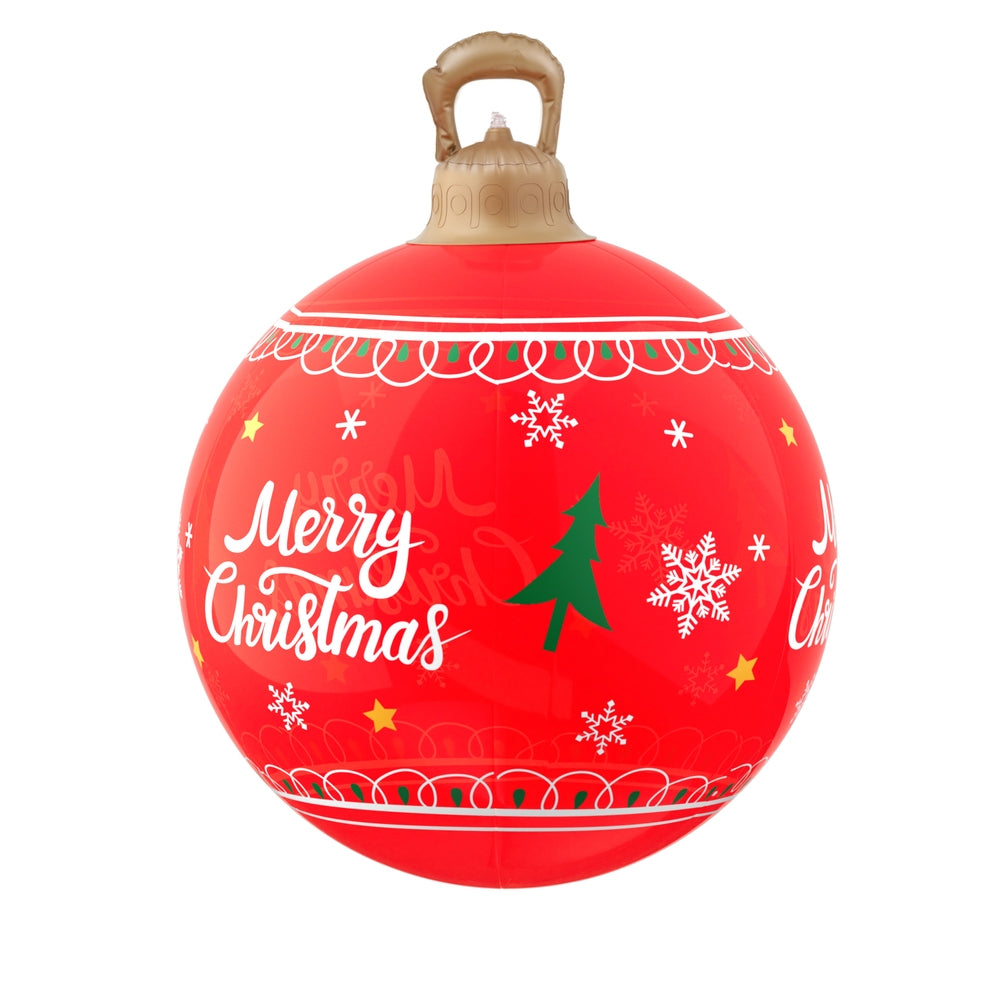 White Smoke Jingle Jollys Christmas Inflatable Ball 60cm Led Illuminated Xmas Decoration Red Christmas