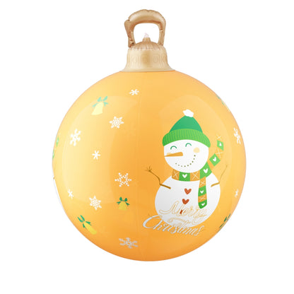 White Smoke Jingle Jollys Christmas Inflatable Ball 60cm Led Illuminated Snowman Xmas Decor Christmas