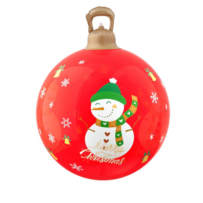 White Smoke Jingle Jollys Christmas Inflatable Ball 60cm Illuminated Led Snowman Xmas Decor Christmas