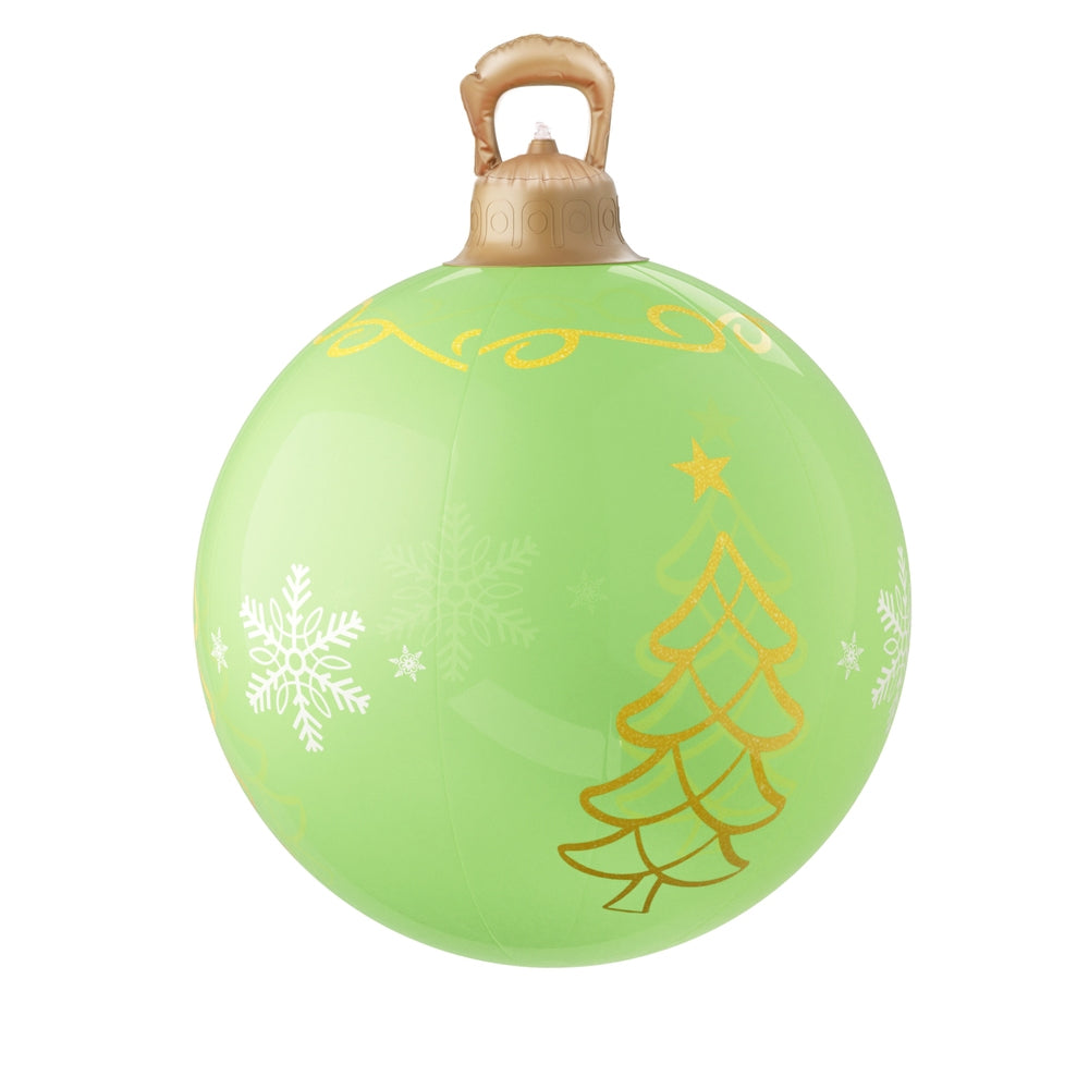 White Smoke Jingle Jollys Christmas Inflatable Ball 60cm Led Illuminated Xmas Decoration Christmas