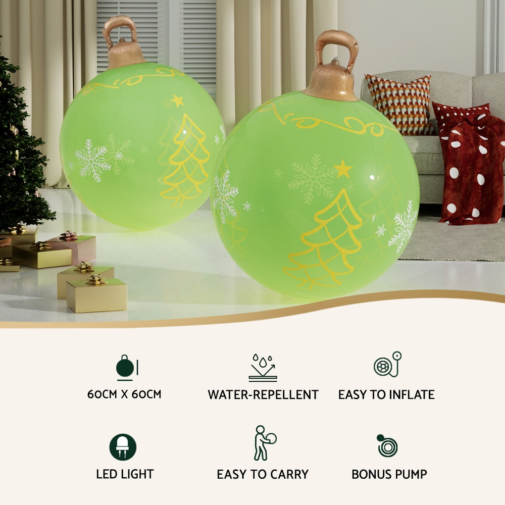 Seashell Jingle Jollys Christmas Inflatable Ball 60cm Led Illuminated Xmas Decoration Christmas