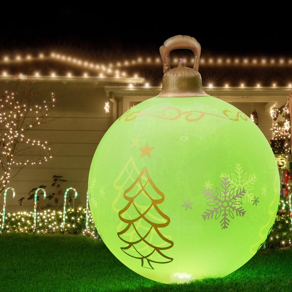 Black Jingle Jollys Christmas Inflatable Ball 60cm Led Illuminated Xmas Decoration Christmas