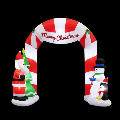 Black Jingle Jollys Christmas Inflatable Archwary Santa 3M Illuminated Decorations Occasions > Christmas > Christmas Decorations